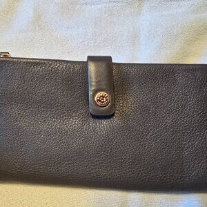 Radley London Larkswood Large Leather Bifold Gray Grey Bi Fold Leather Wallet